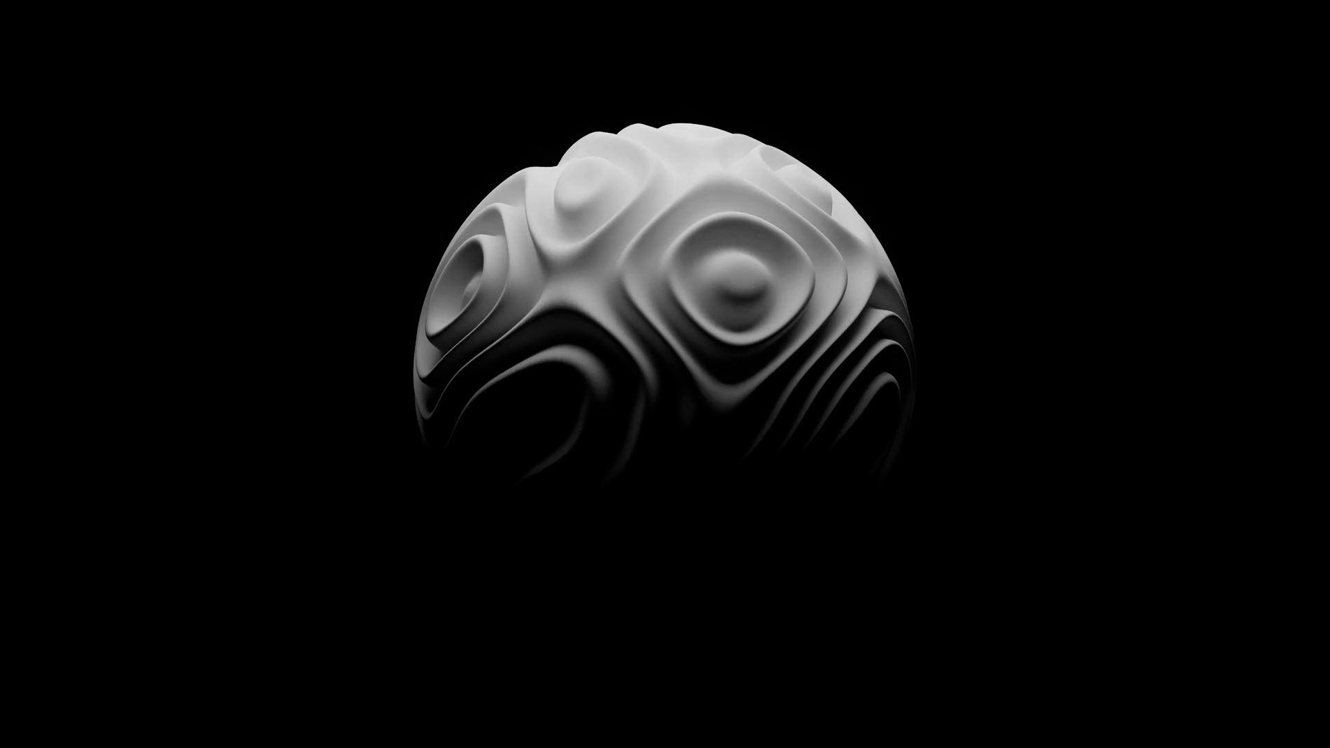 White sculpted NEO hero form on black — the second homepage montage clip.